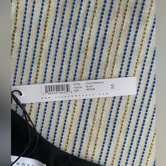 SUSANA MONACO Dress Sz Médium Black Ruched Cut Out One Shoulder NEW - Picture 11 of 11